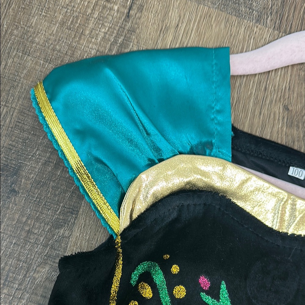 Kids Frozen Anna Green and Gold Light-Up Costume Dress - Picture 2 of 11